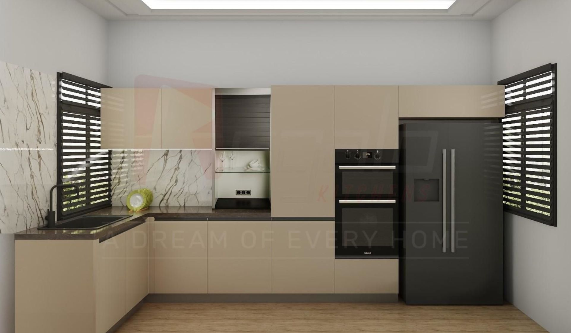 L-Shaped Modular Kitchen Design Ideas in 2024