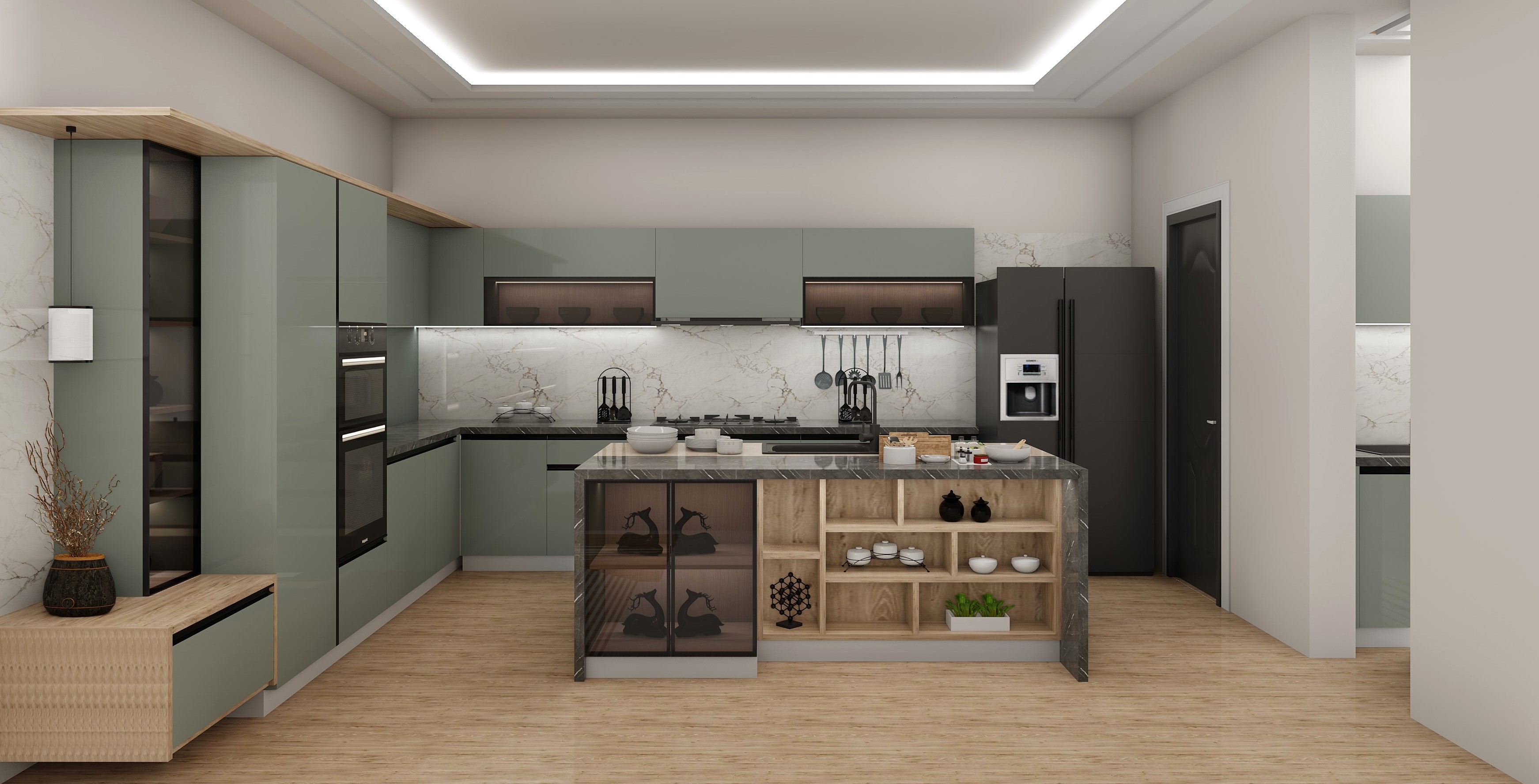 Luxurious Modular Kitchen Design for a Modern Home