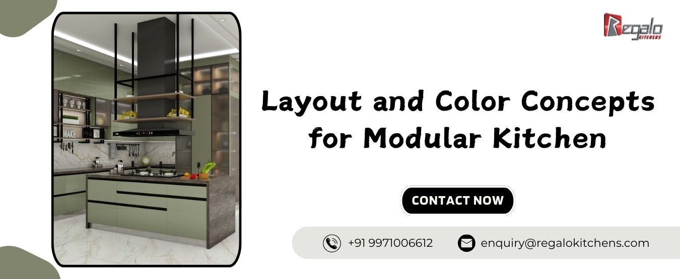 Layout and Color Concepts for Modular Kitchen