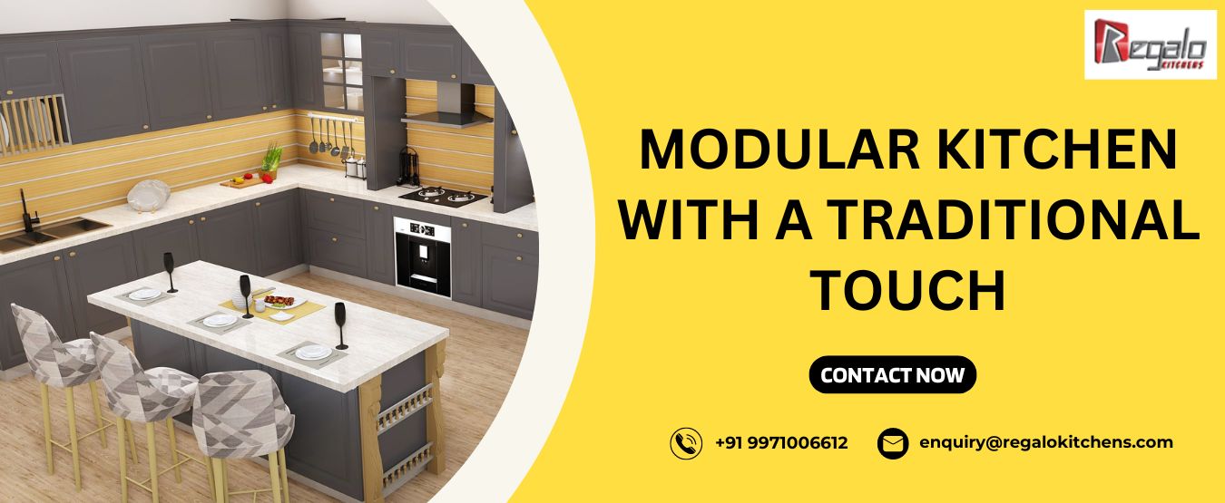 Modular Kitchen with a Traditional Touch