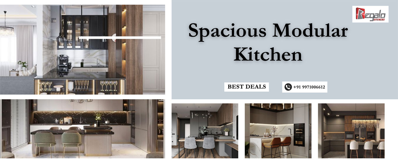 Spacious Modular Kitchen | Regalo Kitchens
