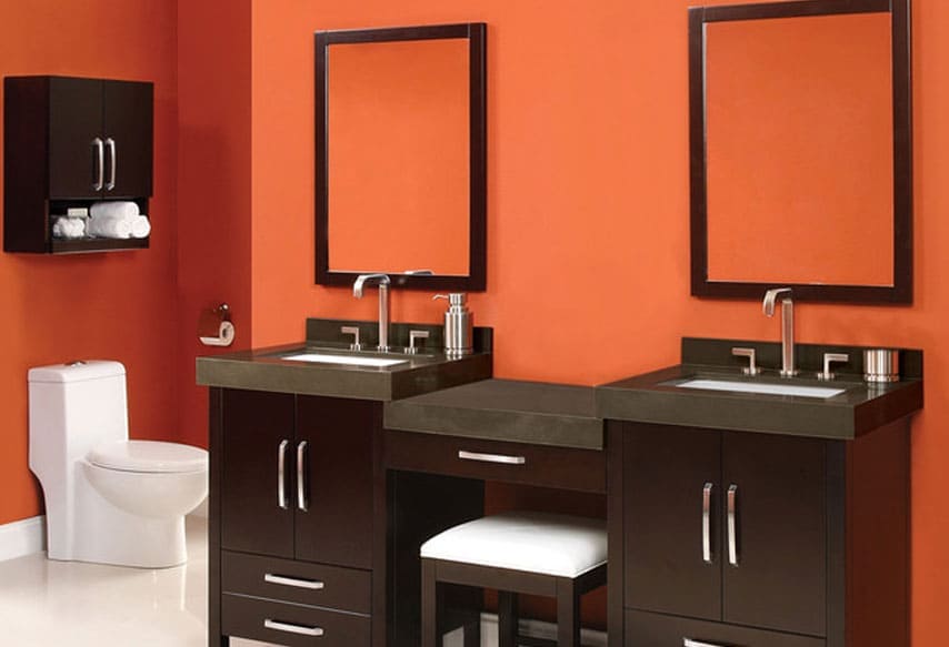 Simple Bathroom Vanity Design 14 Inches Deep