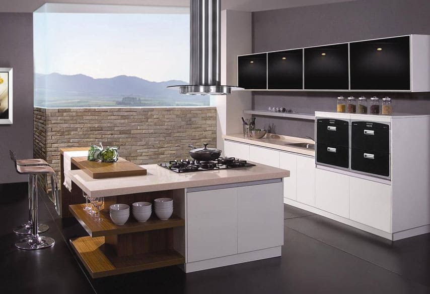 g shaped modular kitchen design